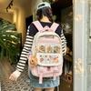 Large Cartoon Capybara Capacity  Backpack  Animal Print Girl Student Schoolbag