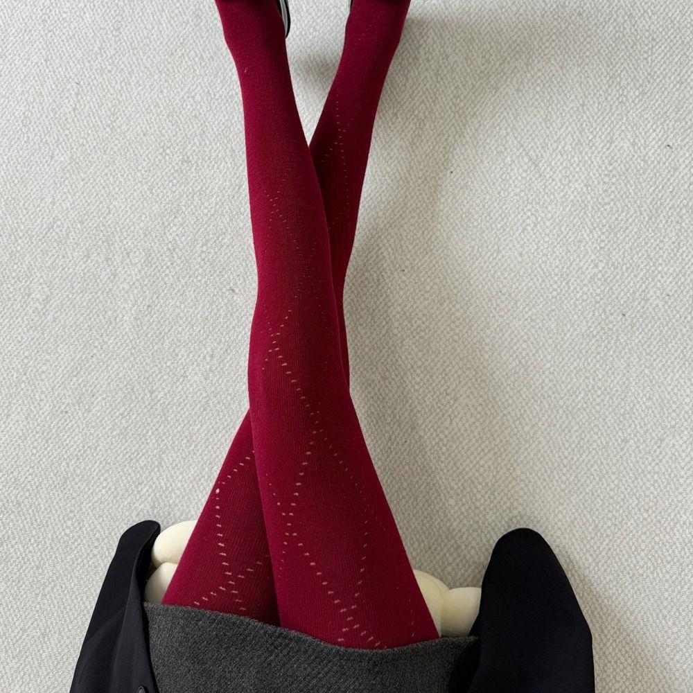 Warmhaltende Gestrickte Jacquard Strumpfhose Schlanke Passform Strumpf Modische Strumpfhose Herbst Winter