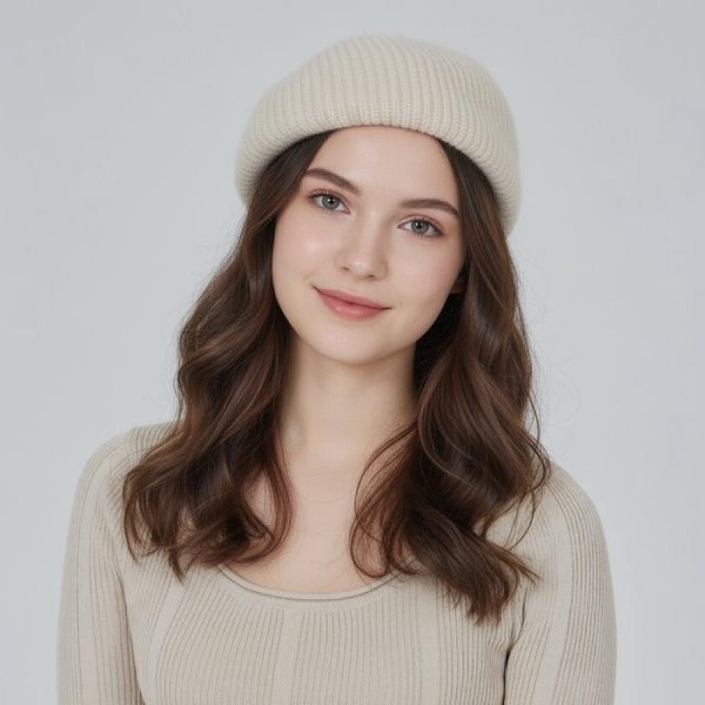 Lala Шерстяная вязаная беретка  Lala2h195as oranges