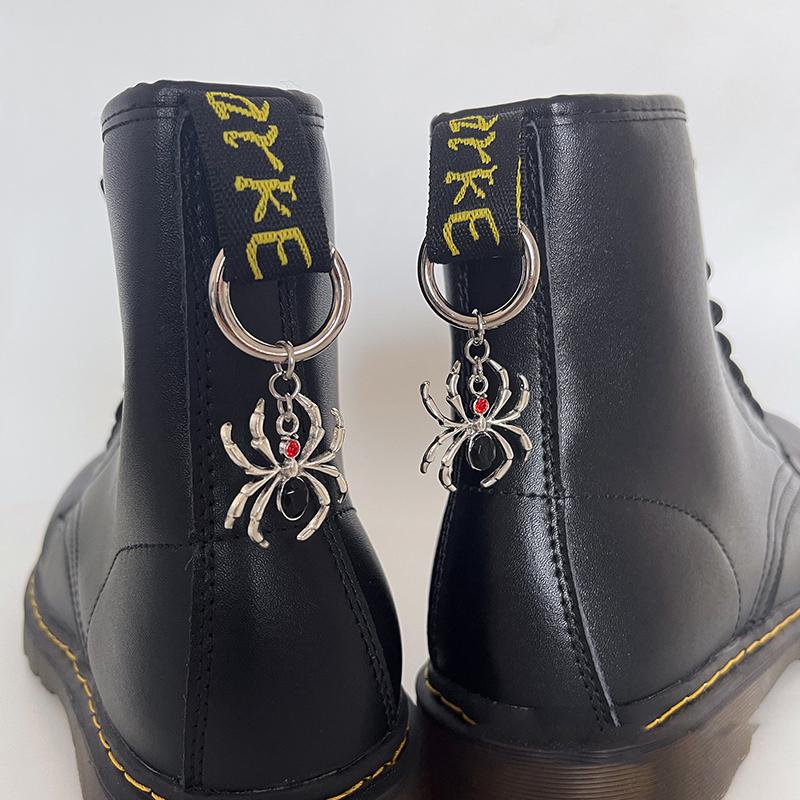 Boucle de chaussure en métal, épée gothique, Serpent de flamme, pentagramme Martens, Punk, bricolage, boucle circulaire détachable, pendentif Animal, accessoires de chaussures