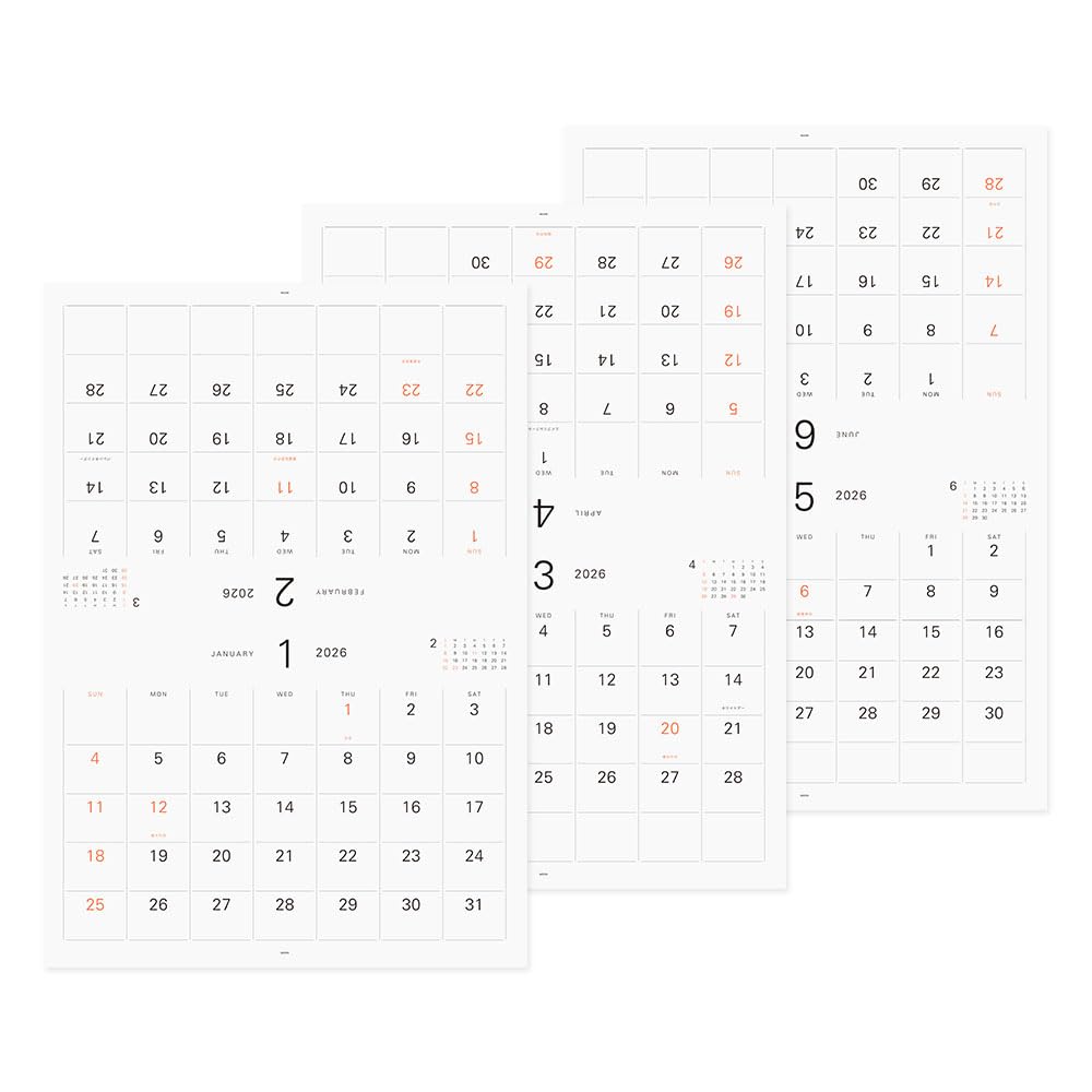 Midori 2026 Wall Hanging Calendar, 31381006