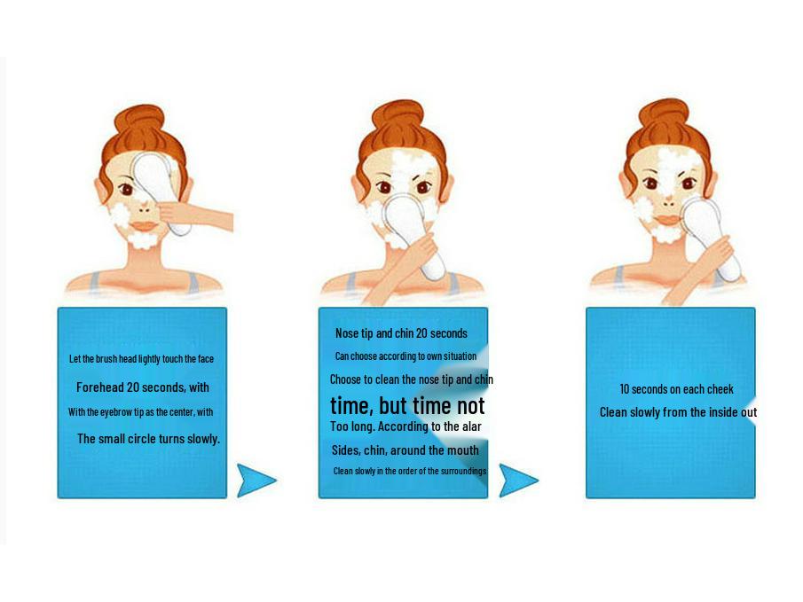 Waterproof Electric Facial Cleansing Brush - Blackhead Removal & Pore Cleanser