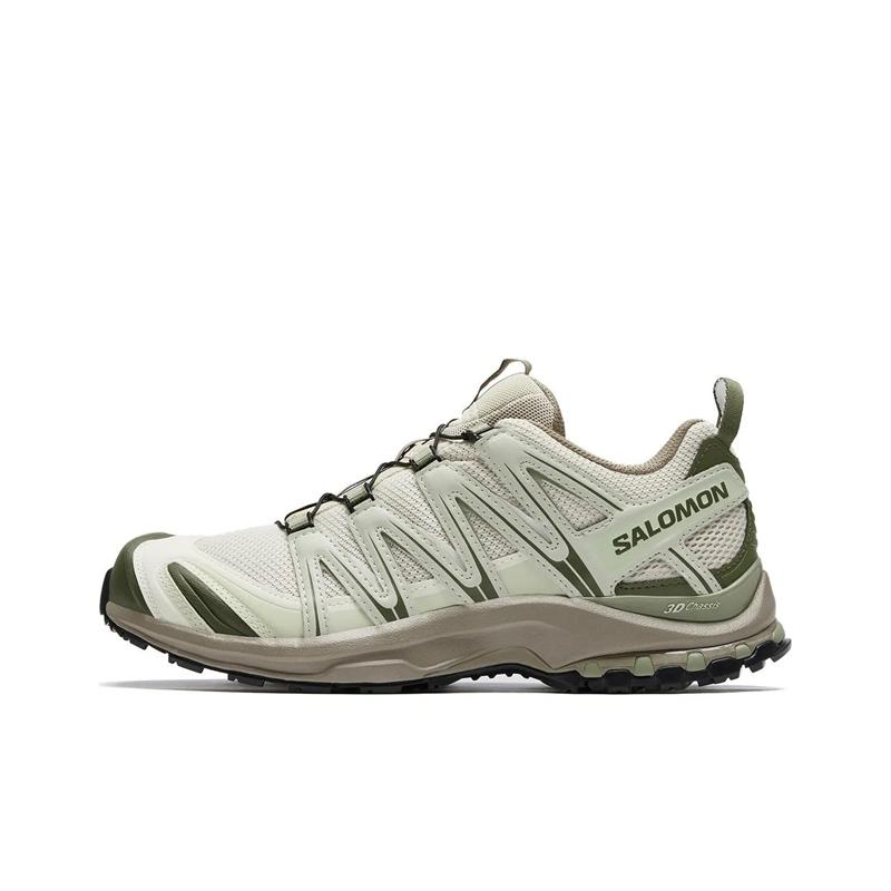 

New SALOMON XA PRO 3D Outdoor Shoes Unisex Low Top Greige/Light Celadon Green/Pepper White 477735 46