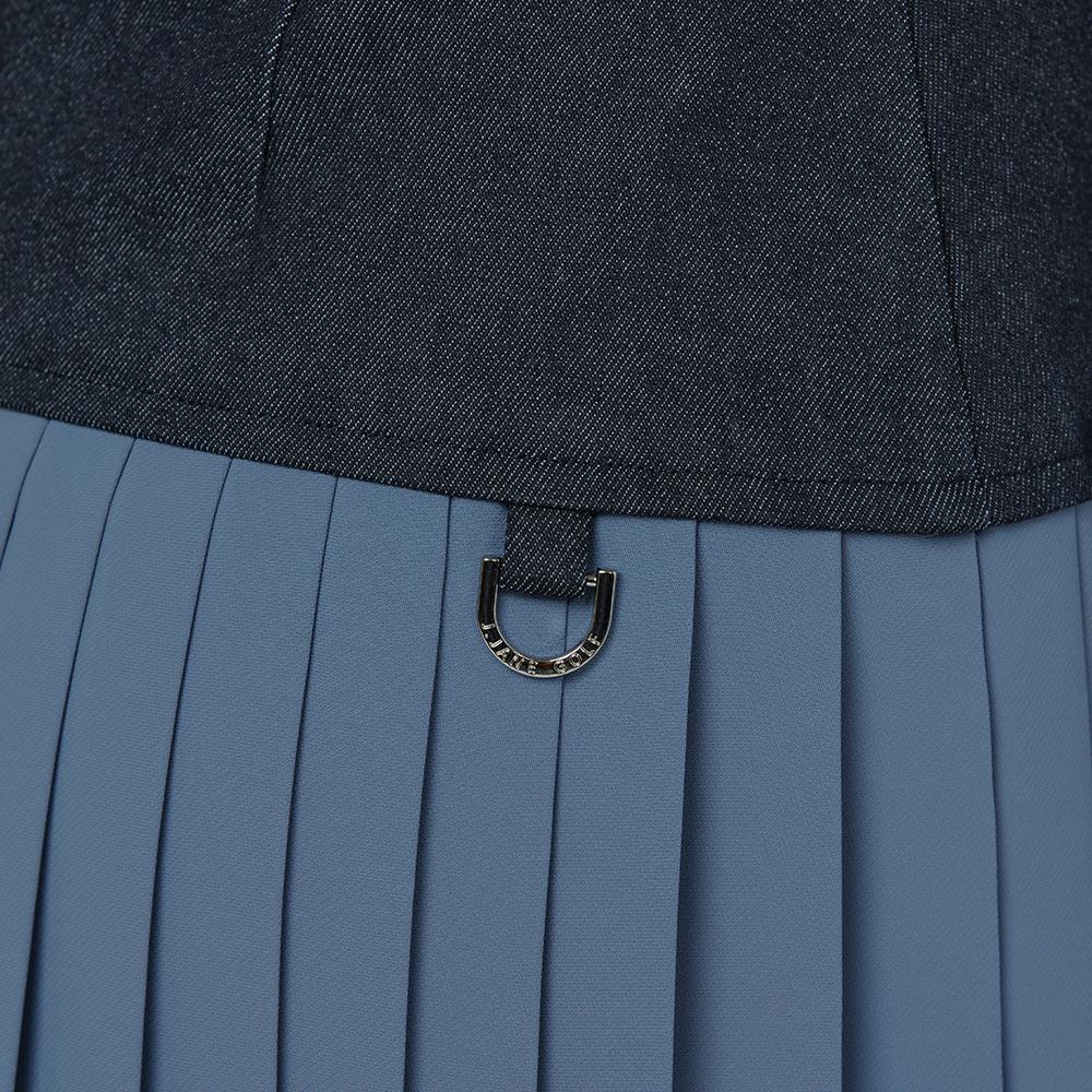 J Jane Heart Shaped Pleated Skirt (Denim)