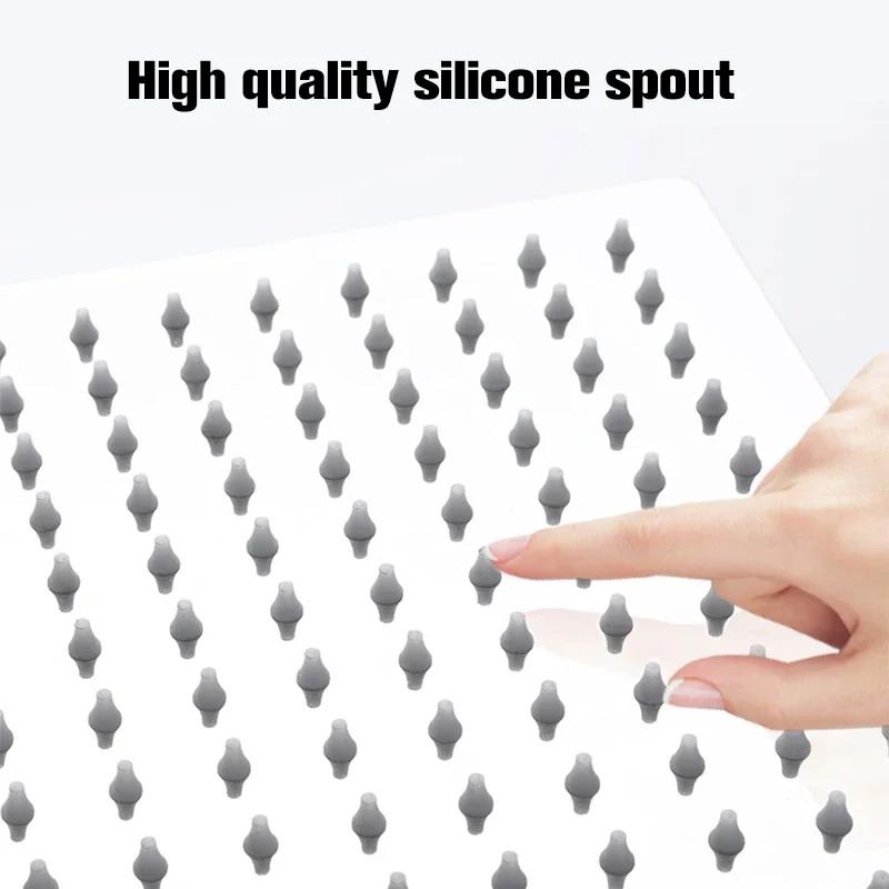 Indoor Bathroom Shower Head Square Round Ultra-thin Stainless Steel Bathroom Shower Head Bathroom Accessories