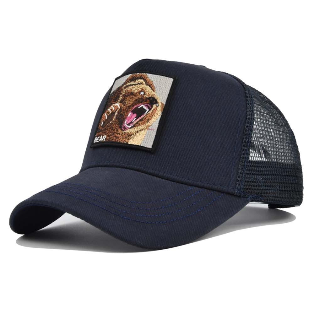 Duck Hat Tongue Bear Embroidered Cotton Baseball Hat Curved Eaves Sun Visor Hat