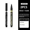 6/1pcs Chrome Pen Marker Reflective Mirror Electroplating Paint Repair Marker For Rock Ceramic Glass 0.8/1/2mm Nib Art Craftwork