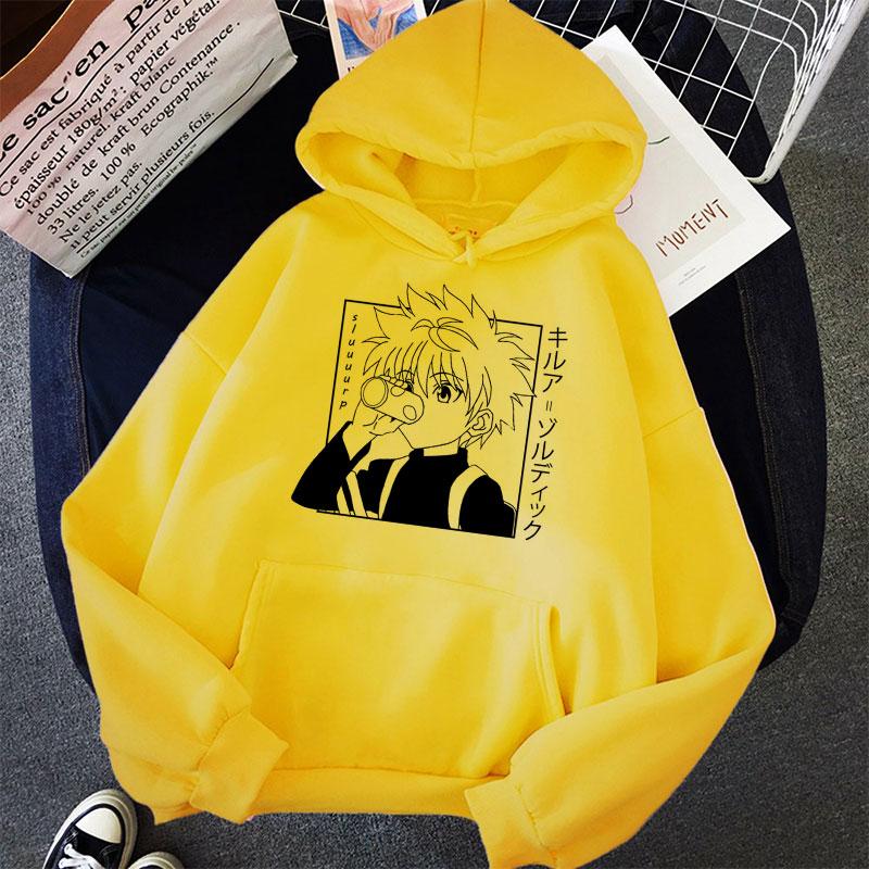 Kawaii Hunter X Hunter Women Hoodies Sweatshirt Killua Zoldyck Anime Manga Loose Hoodie Sweatshirt Oversized Winter Pullover Clothes