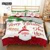 Christmas Duvet Cover Winter Theme Santa Claus Quilt Cover Microfiber Cartoon Bedding Set Queen King For Kid Adult New Year Gift