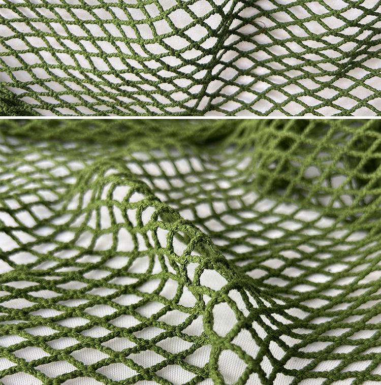 50x150cm Diamond Shaped Cotton Linen Mesh Sheer Fishnet Fabric Handmade DIY Jacket Designer Apparel Luxury Textile Material