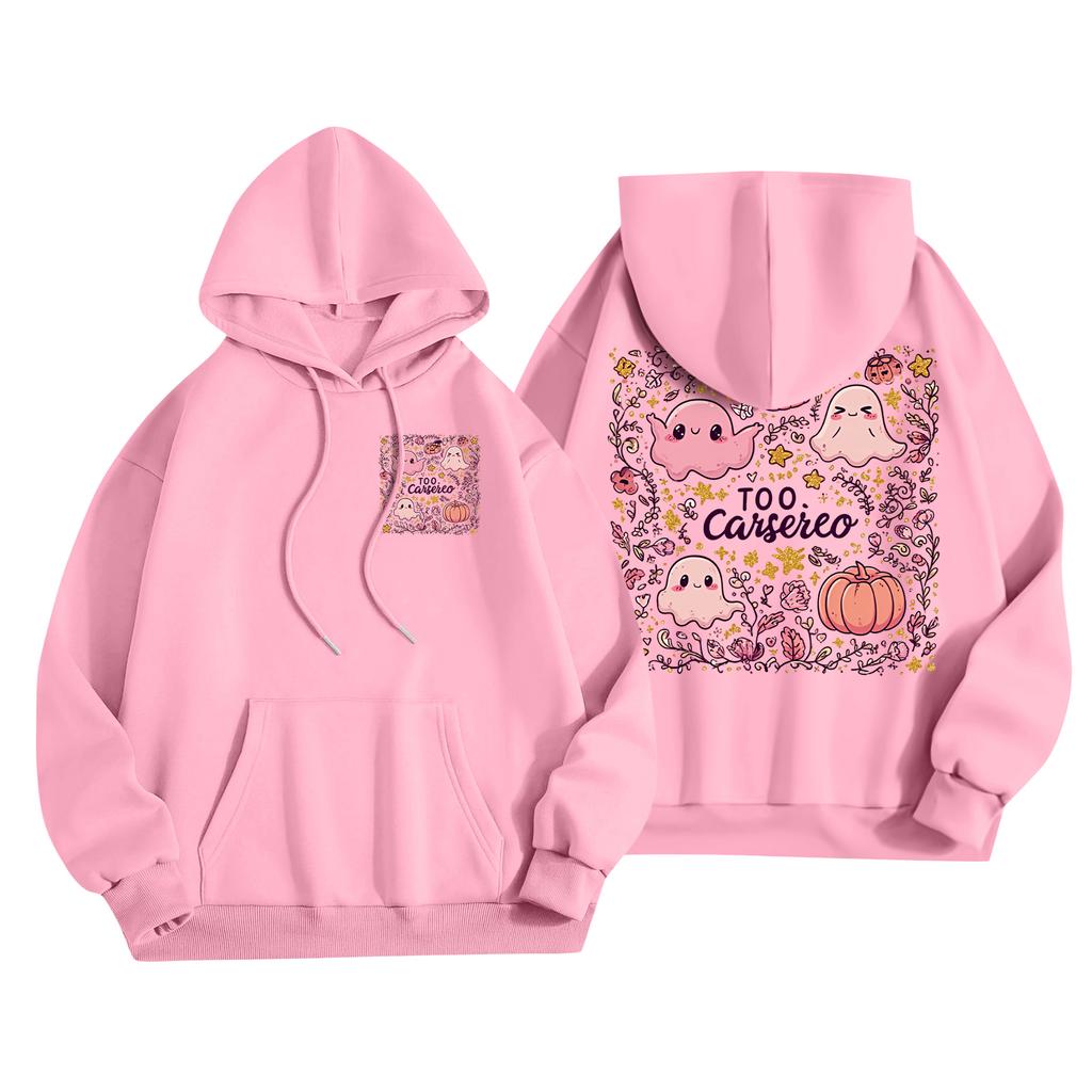 Children's Casual Fashion Halloween Print Long-Sleeved Hooded Sweatshirt
