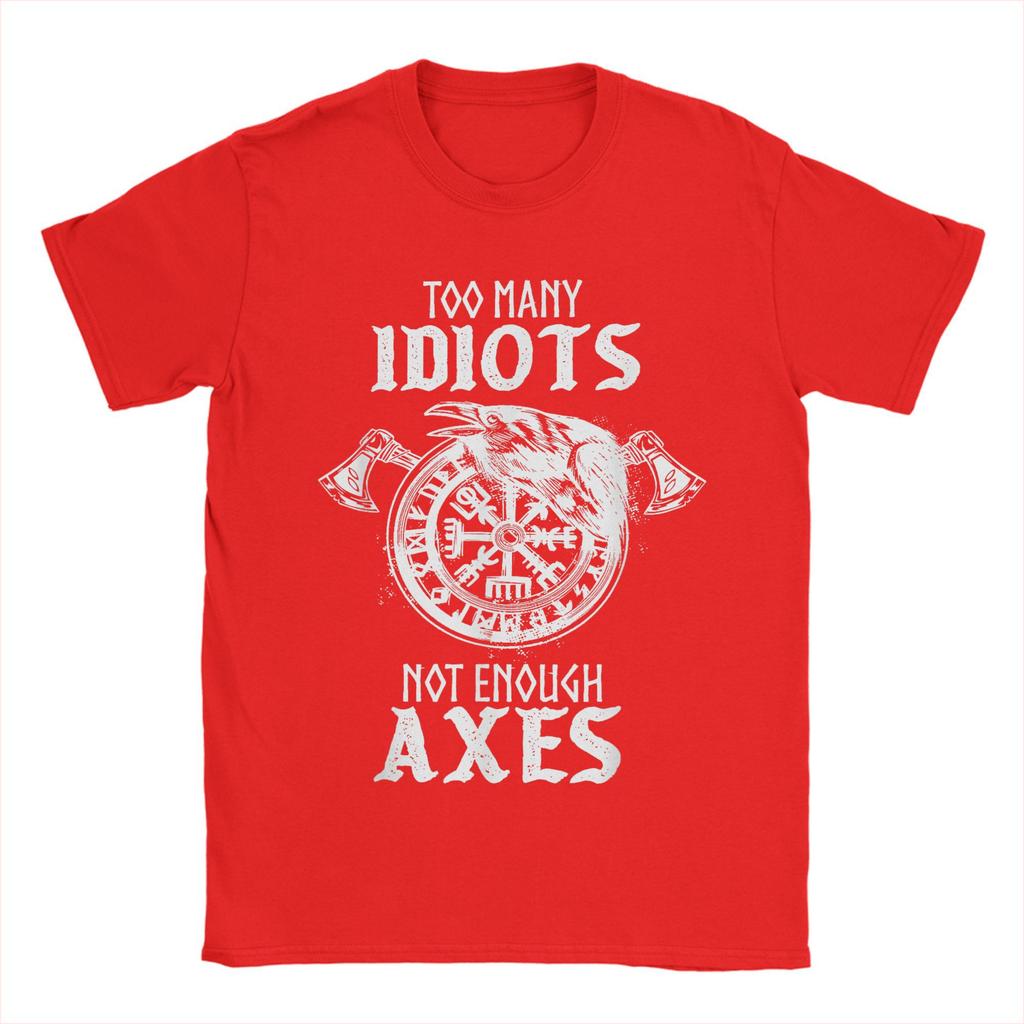 T Shirt Men's Pure Cotton Humorous T-Shirts Norse Helm of Awe Tee Shirt Clothing Gift