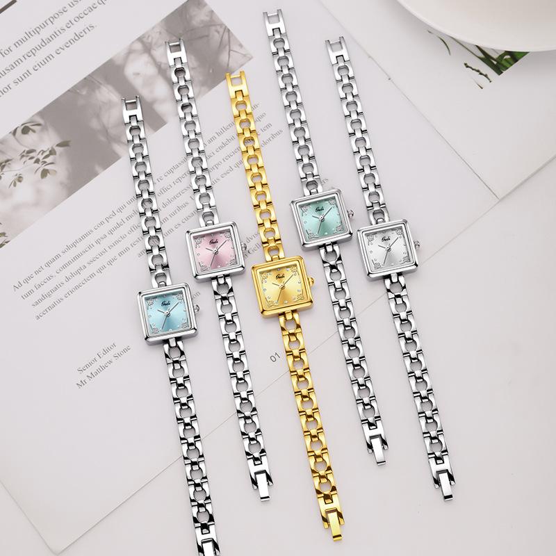 Chinese Retro Bracelet Watch Women'S Small Square Plate Bracelet Watch Niche High-End Medium And Antique Small Silver Watch