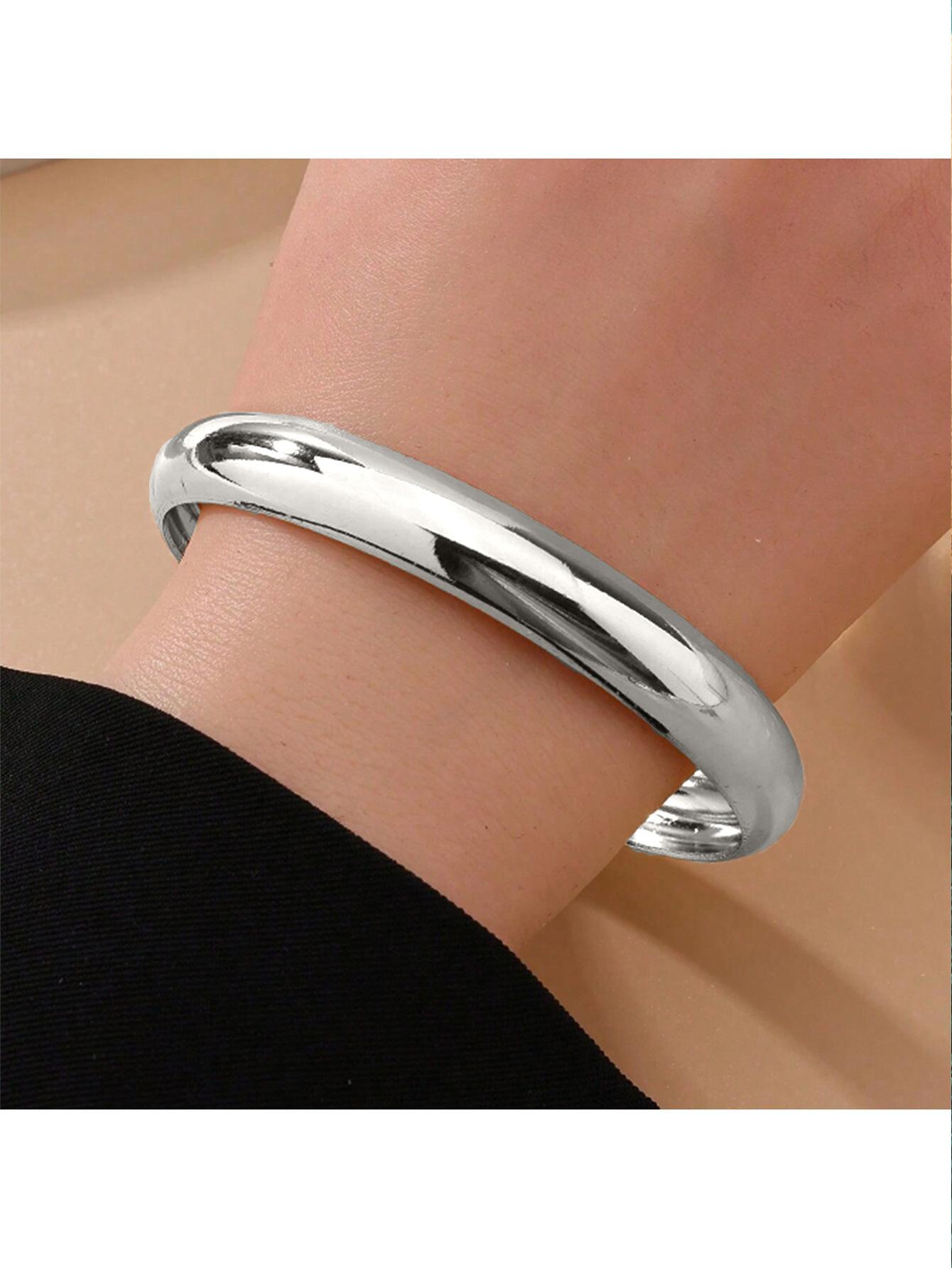 

Золотой простой круг, большой, средний и маленький, персонализированный широкий браслет, наслоенный модный браслет, тот же браслет для мужчин и женщин 10MM