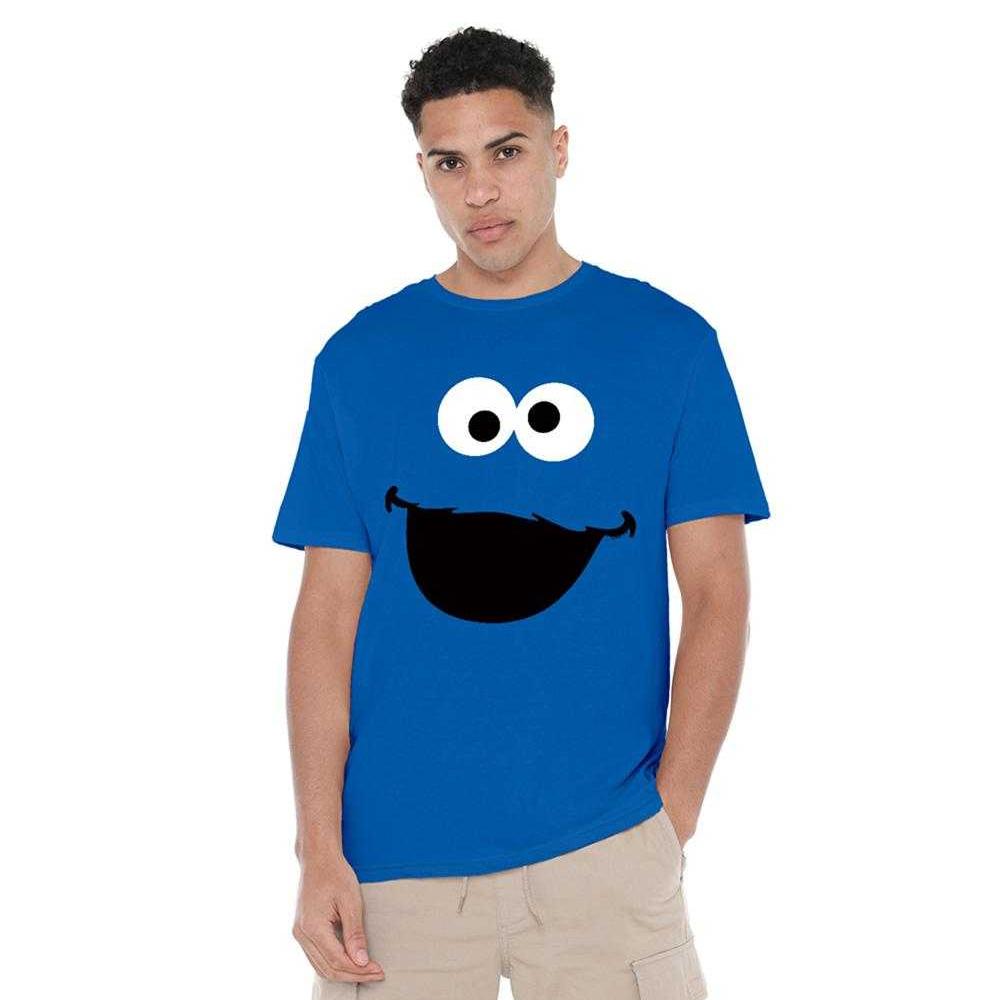 Sesame Street Unisex Adult Cookie Monster Face T-Shirt