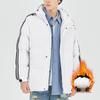 Men's Trendy Winter Three-Stripe Short Down Jacket - Thick, Warm, Casual, and Plus Size