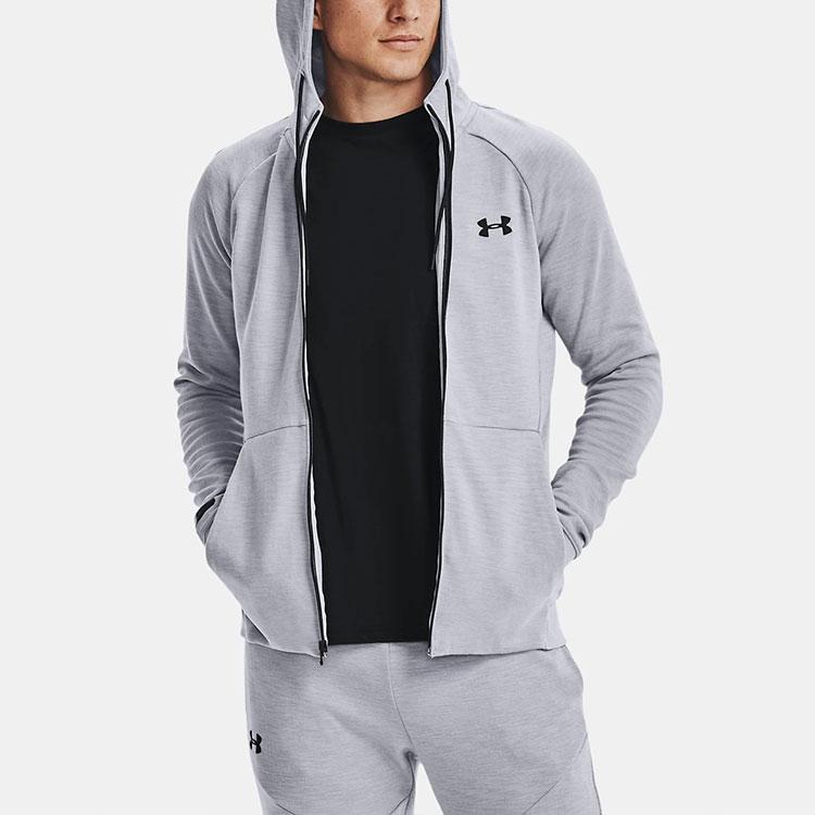 Under Armour Double-Knit Training Zip Jacket Men Outerwear Grey 1320722-011
