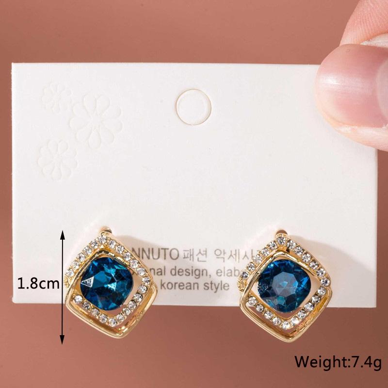 New Blue Color Geometric Earrings for Women Bohemian Flower Butterfly Pendants Female Dangle Earrings 2024 aretes de mujer