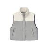 Milano Series Simple Personality Classic Texture Color Block Warm Stand Collar Vest Women Vest F11W615902F-GY