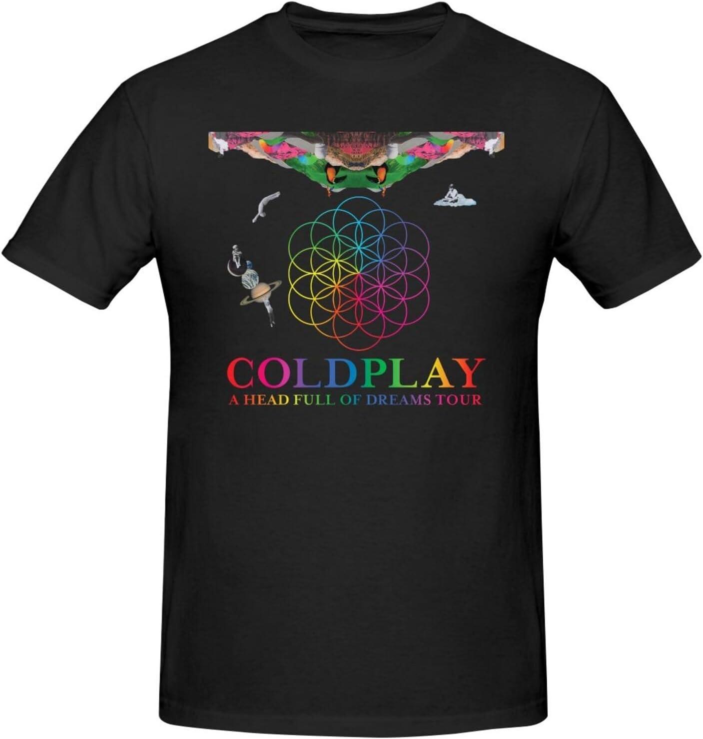 Men s Coldplays Patterned Casual and Fashionable Pure Cotton T-Shirt 5144 S