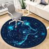 1pc Wolf Constellation Office Round Area Rug, Under Office Chairs Bedroom Living Room Home Decor, Room Deco