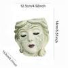 One Vintage Goddess Head Planter, Hand-Painted Resin Face Flower Pot, Indoor Outdoor Garden Decor Home Ornament with Boho Artist
