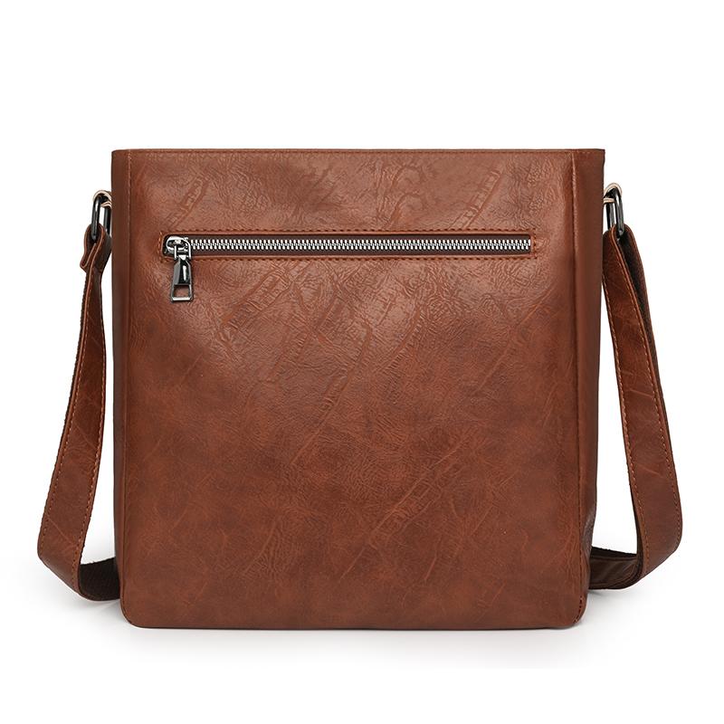 Lightweight Retro Messenger Bag Women's Bag Large Capacity Crossbody Bag PU Shoulder Bag
