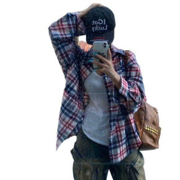 Men's Retro Color Block Distressed Plaid Long Sleeve Shirt Jacket - 2025 Autumn Collection