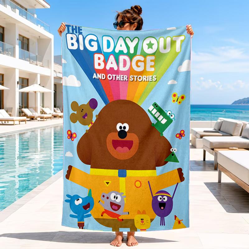 Cute Du-ggee Adventure Beach Towel, Microfiber Beach Towel, Perfect For Pool, Beach, Travel, Home Decor Beach Party Fan gifts