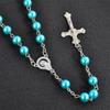 Hot Sale Vintage Crucifix Jesus Rosary Beads Chain Cross Necklace Virgin Mary Pendant