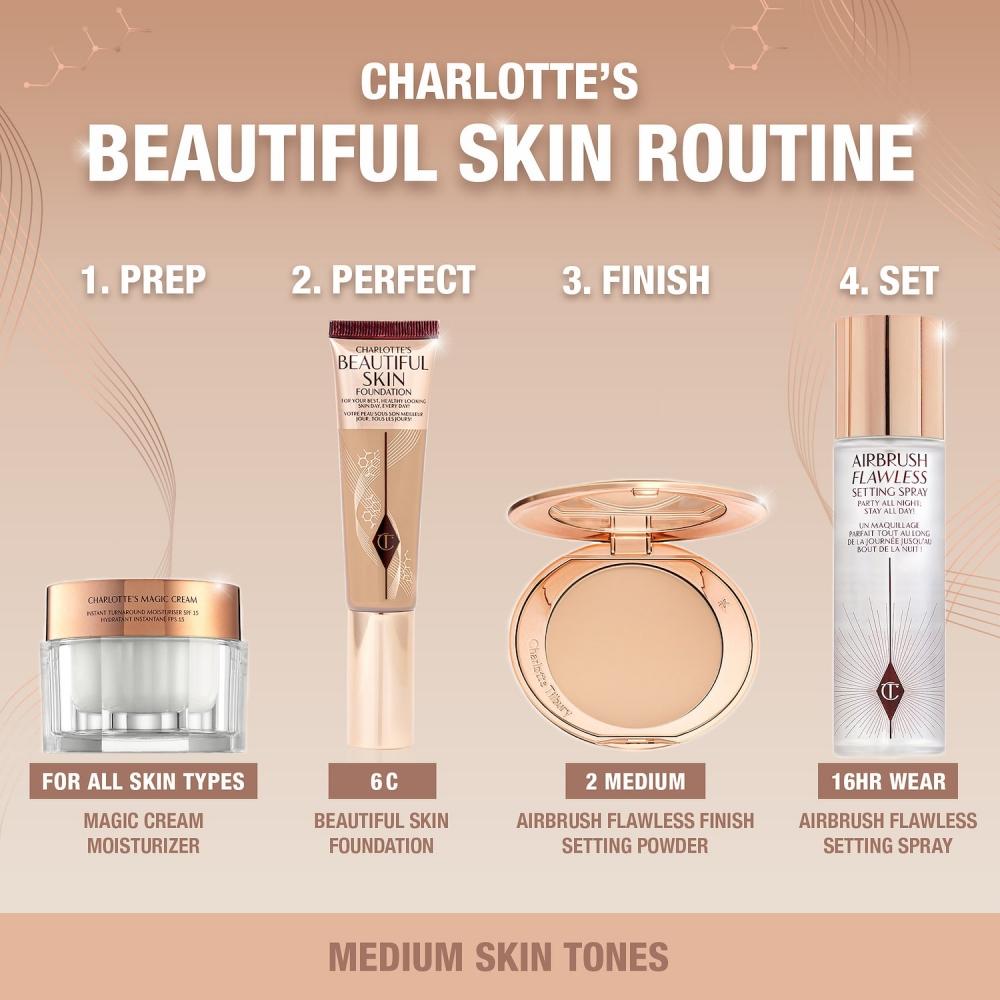 Charlotte Tilbury Beautiful Skin Liquid Foundation 1 Oz 30 Ml Cool Pink