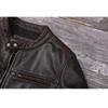 Chinese Size Black Motorcycle Jackets Genuine Cowhide Leather Coats Men Leather Jacket Riding Biker Jackets For Men Clothing Winter