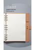 A4 Retro Leder Notizbuch mit Magnetverschluss - Unifarbe, Herausnehmbares kariertes Notizbuch