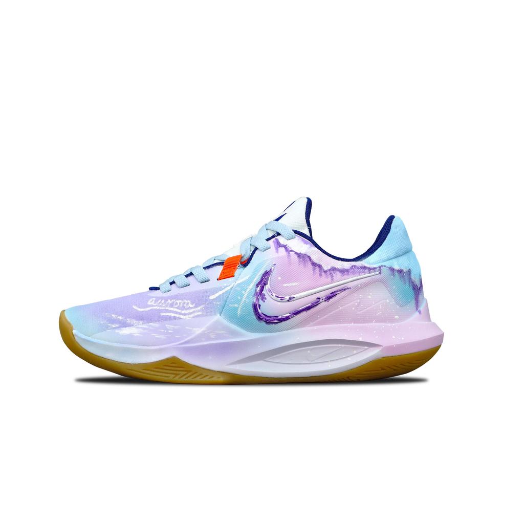 Nike Precision 6 Slip Resistant Abrasion Resistant Low top Basketball Shoes Men's Blue Purple HV1796-141(Team425-)