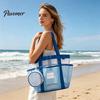 Large Beach Bag Mesh Tote Bag, Family for Toys Women Pouch & Vacation Essentials, Quick Drying Sand-proof Waterproof Storage Travel