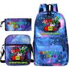 Funny Cartoon Geometry Dash Backpack 3pcs Set Students School Bags School Girls Boys Sports Bookbag Edition Trendy Backpack