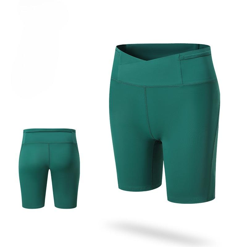 Spring and Autumn New Women's High Elastic High Waist Five-point Pants Outdoor Marathon Cross-country Running Pants Yoga Pants