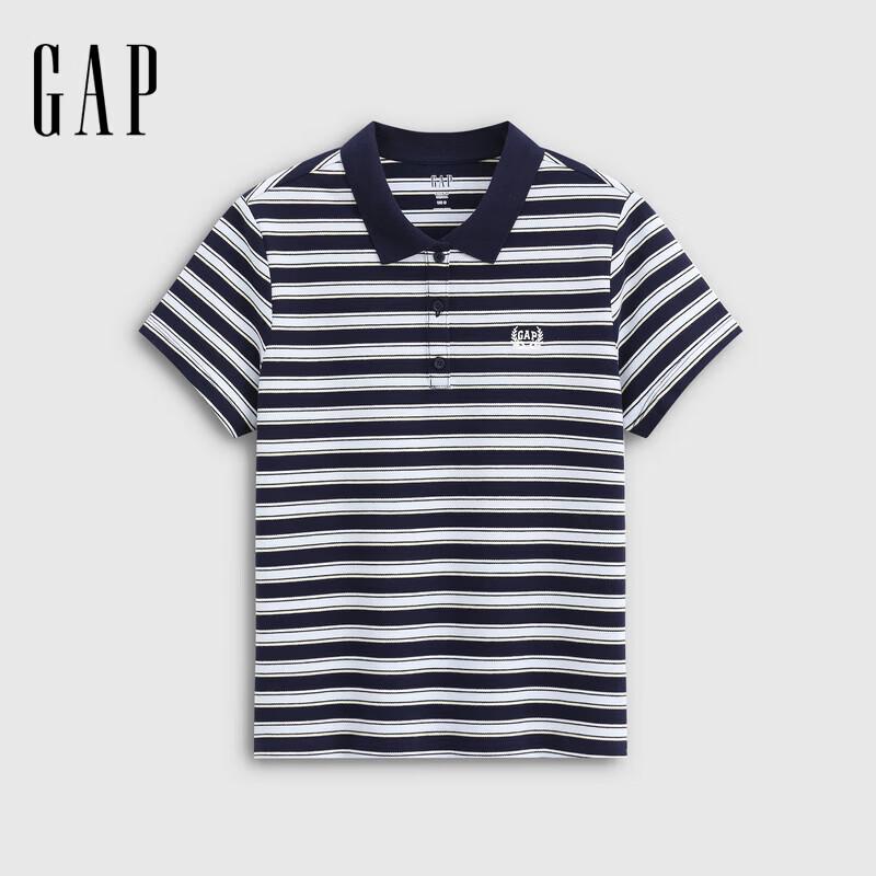 GAP Women s Retro Striped Logo Polo Shirt 165/88A