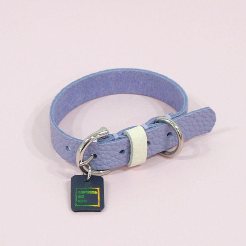 MAISON DE MIU Petsnal Color Leine Violett/Weiß