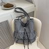 2025 fashionable and popular plaid commuter simple tote bag underarm bag large capacity shoulder bag
