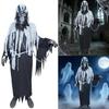 6Pcs Grim Reapers Costume for Adults,Scary Halloween Costume with Grim Reapers Mask Headgear Skeleton Gloves,Waist Belt