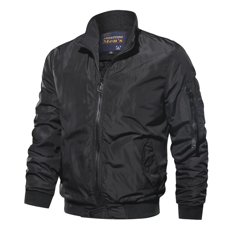 Men's Cotton Jacket European and American Jacket Simple and Fashionable Men's Cotton Clothes