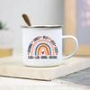It Takes A Big Heart To Shape Little Minds Teacher Enamel Mug Creative Teacher School Water Cups Coffee Mugs Teachers Day Gifts