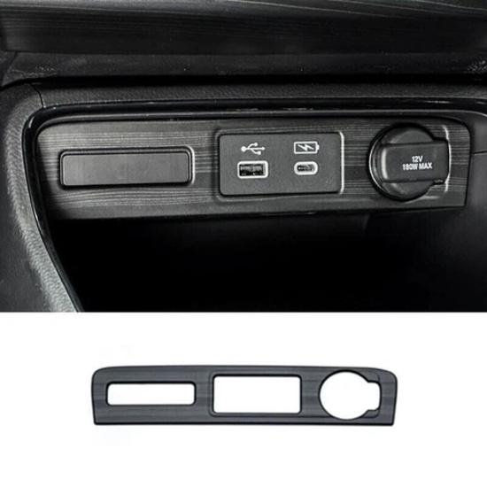 Wood Grain Console Cigarette Lighter USB Cover Trim For Honda CR-V CRV 2023 2024