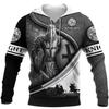 Vzor Vikings Podzim Pánské mikiny s kapucí Viking Mythology Potisk Unisex Pulovr Street Punk Bundy pro volný čas Kabát