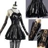 Women's Amane Misa Dark Gothic Cosplay Costume Dress With Stockings Misa Amane Black Dress Steampunk Halloween