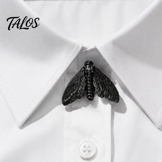 Heavy Metal Rock Festival Accessories Vintage Moth Button Covers, Gothic Skull Snap On Shirt Unique Cufflink Replacements for Men Cufflinks