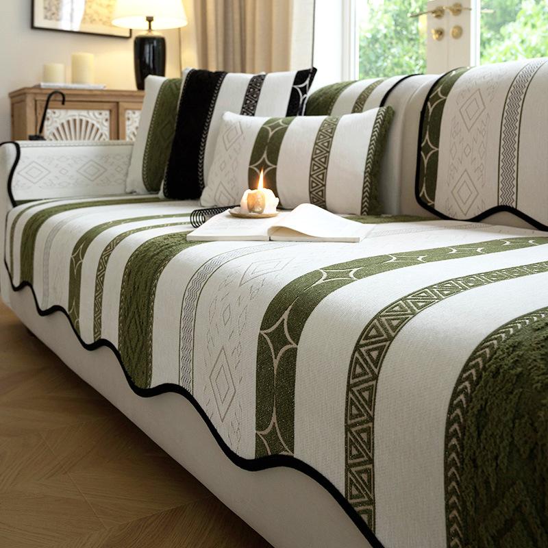 

Подушка для дивана в стиле легкой роскоши, класса люкс, новая 2025 года, всесезонная, универсальная, фиксированная, нескользящая, чехол-подушка для кожаного дивана прямого ряда 90*160cm