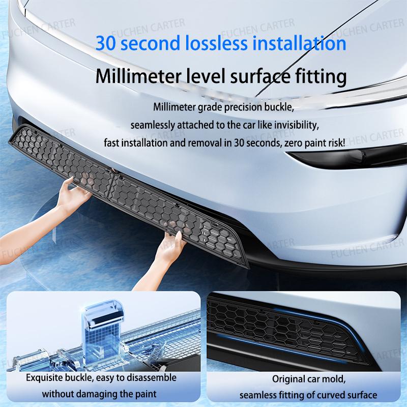 For Tesla Model YL /Y 2025 2026 Launch Juniper Lower Bumper Anti Insect Net Anti Dust Proof Inner Vent Grille Cover Insect-proof