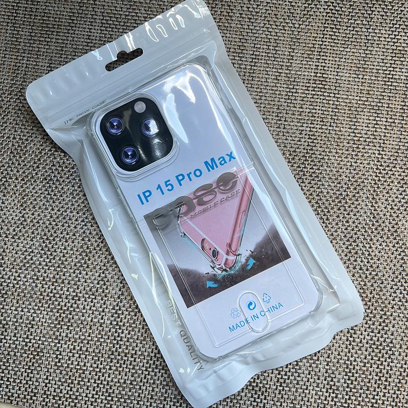 Apple 15 Pro Max Anti-Fall TPU Kartenhalter Hülle, 16 Pro kompatibel, Hohe Transparenz